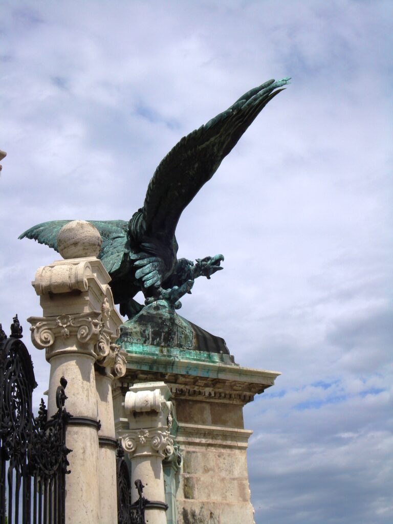 This statue, located in front of the Buda Palace, is the national symbol of Hungary.